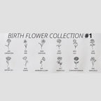 Birth flower Signature Name Necklace