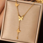 18K Gold Plated Butterfly Necklace