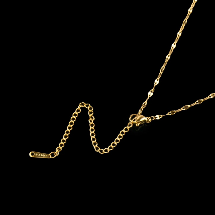 18K Gold-Plated Brown Diamond Leaf Pendant Necklace