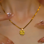 18K Gold Plated Clover Necklace