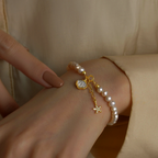 18K Gold-Plated Shell Starfish Pearl Bracelets