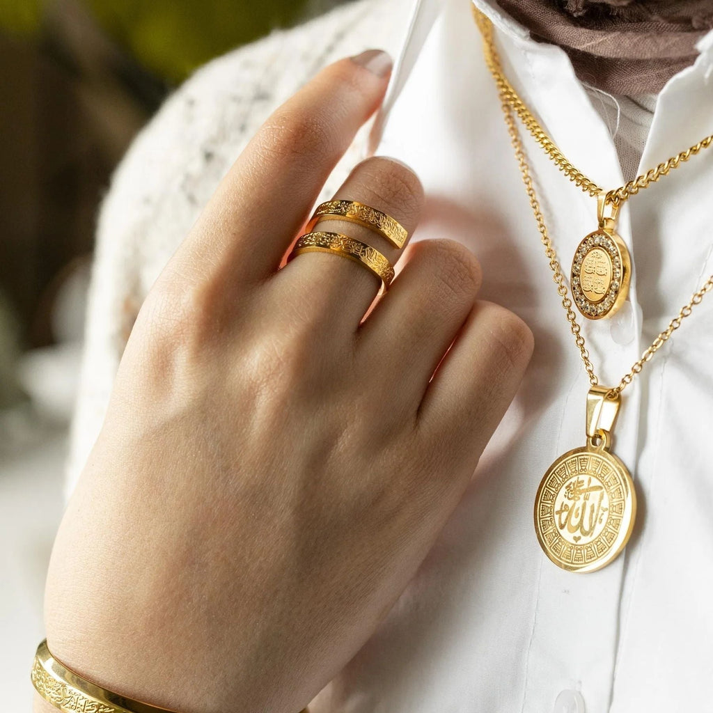 Ayatul Kursi Adjustable Ring Pack of 3