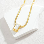 Ayla 18K Gold-Plated Mother of Pearl Pendant Necklace