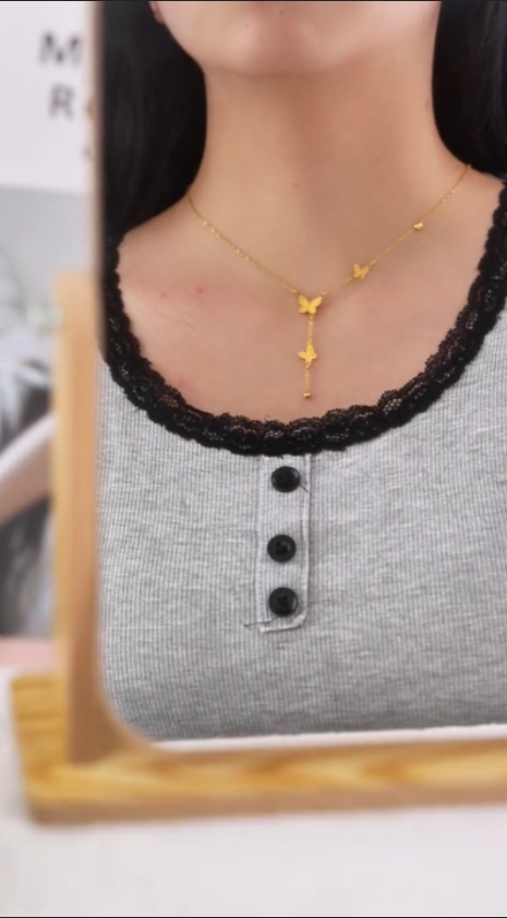 18K Gold Plated Butterfly Necklace