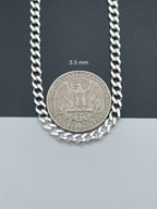 Solid 925 Sterling Silver Cuban Link Chains Men's Women's Curb Necklace