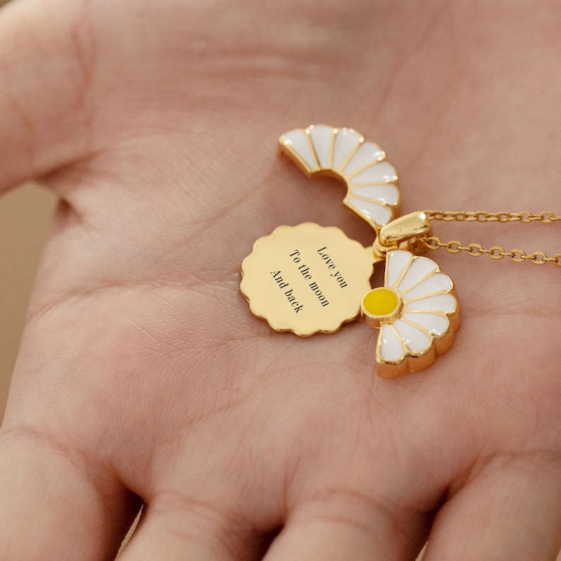 Flower 🌸 Hidden Message Necklace