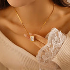 Ayla 18K Gold-Plated Mother of Pearl Pendant Necklace